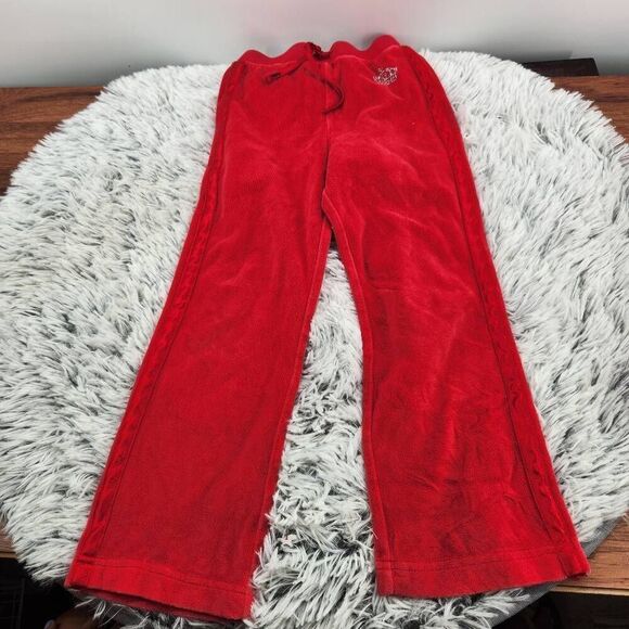 Girls Y2K Vintage Velour Tracksuit Red Arizona 2 Piece Girls Size 6 - Picture 9 of 11